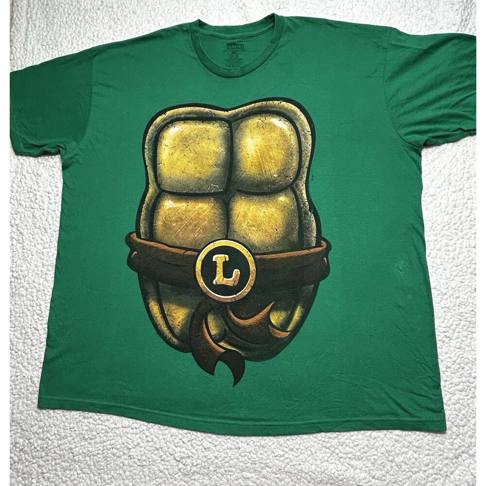 As-Is TMNT Leonardo Costume Green Shirt Mens XXL Teenage Mutant Ninja Turtles